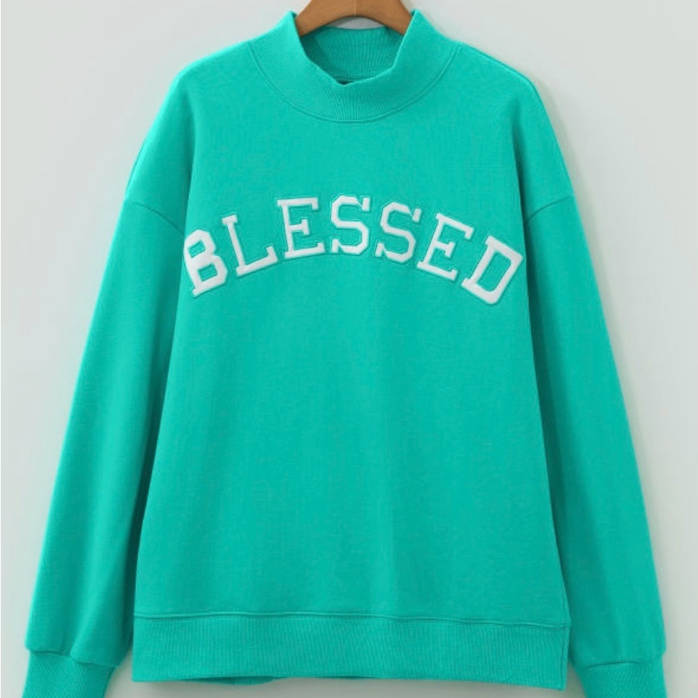 Seafoam Green Blessed Women’s Pullover